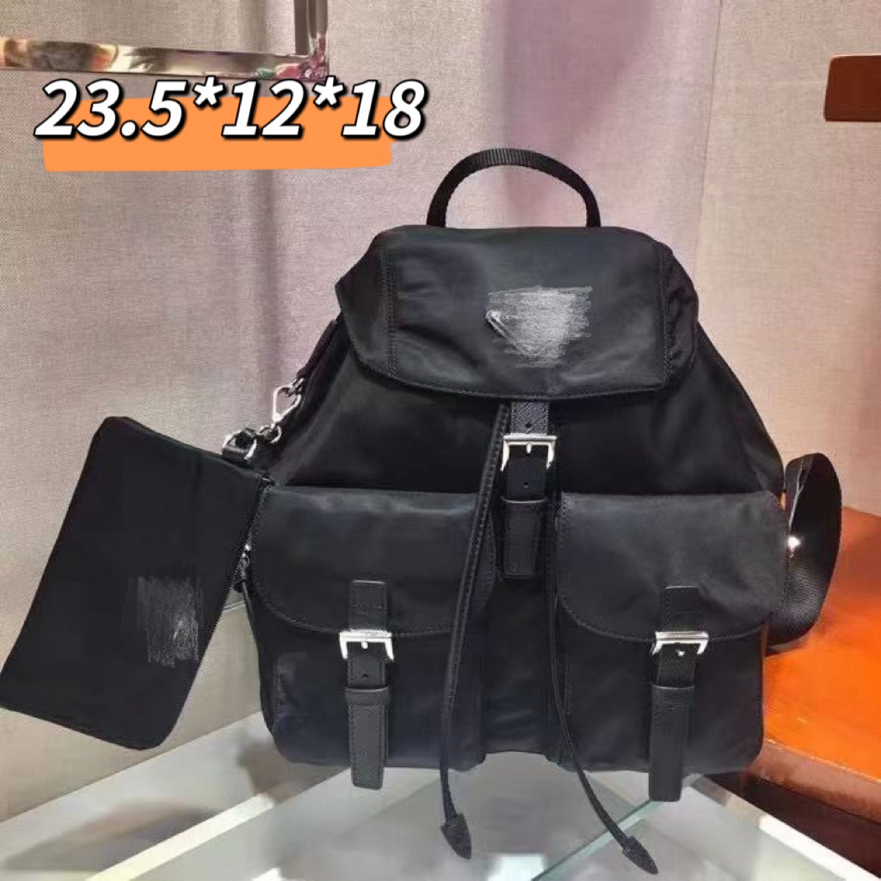 p家尼龙大容量可拆卸二合一双肩包女士降落伞布背包抽绳包1BZ811