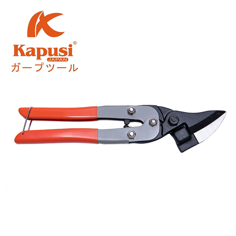 kapusi日式航空台式铁皮剪工业级铬钒钢钣金剪铁丝铁板薄铜板剪