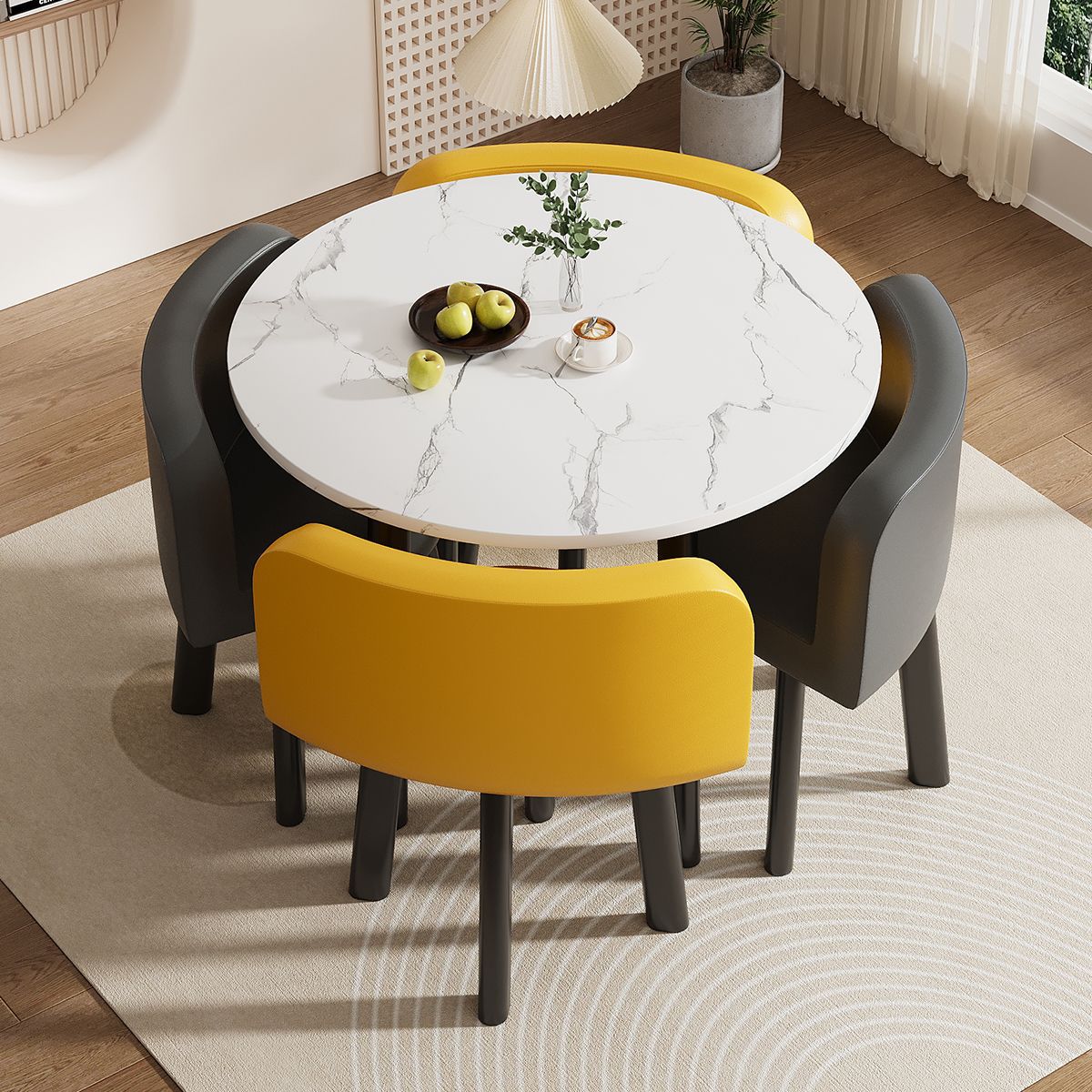 Mesa y silla de negociación simple mesa redonda de recepción de negociación casual mesa de recepción mesa comercial de té de leche y postres mesa y silla image 12