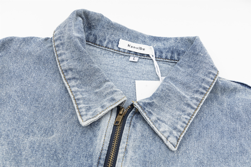 Vêtements pour hommes de haute qualité rétro en denim ample pour hommes de marque de mode veste de style décontracté_voghion.com