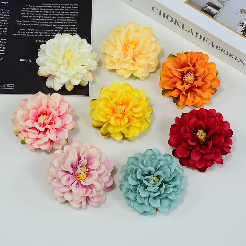小丽花仿真小菊花批发橱窗背景花墙装饰花朵伴手礼盒装饰花跨境花