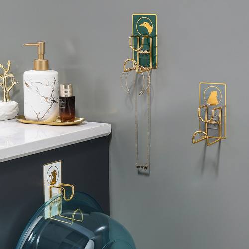 Light luxury stainless steel washbasin rack, punch-free storage rack, bathroom kitchen wall-mounted towel rack, washbasin rack