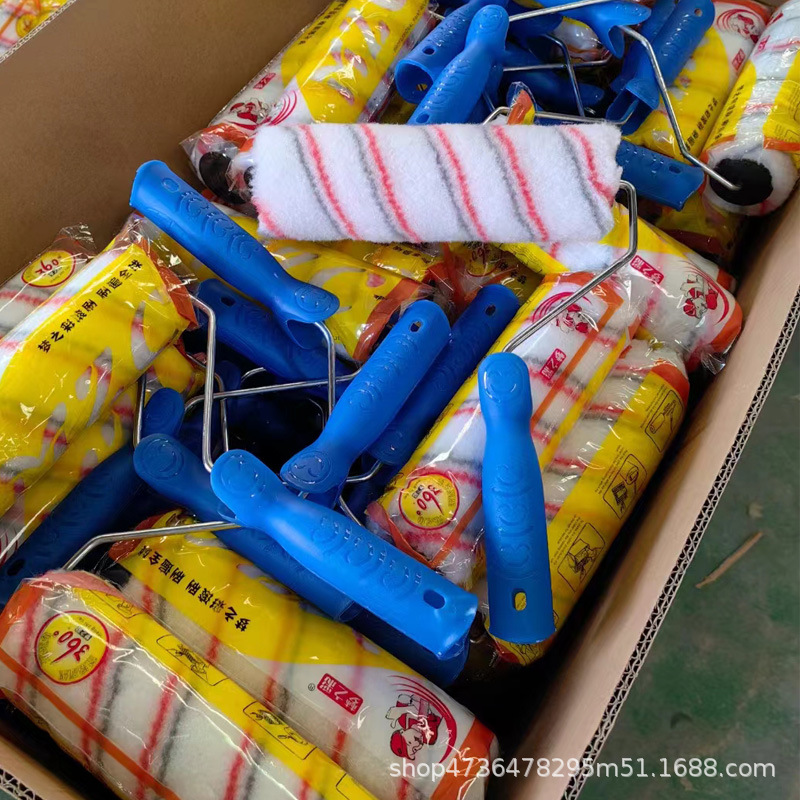 4 pulgadas 5 pulgadas 6 pulgadas 8 pulgadas 10 pulgadas cepillo de rodillos de banda roja gris cepillo de rodillos de tela de poliéster cepillo de rodillos de pintura de pared cepillo de rodillos de piso