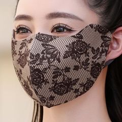 新款秋冬保暖口罩豹纹时尚百搭印花立体防风防尘防寒高颜值面罩女