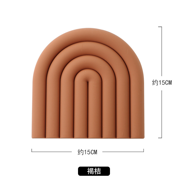 레인보우 쿠션-브라운 대형