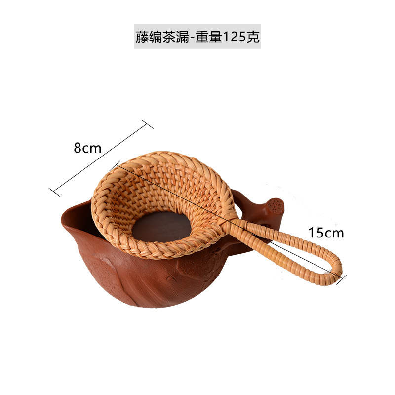 ベトナム秋藤編蓋置茶漏れカップマット茶道部品オフィス収納ケース防かび実木円形挿し木|undefined