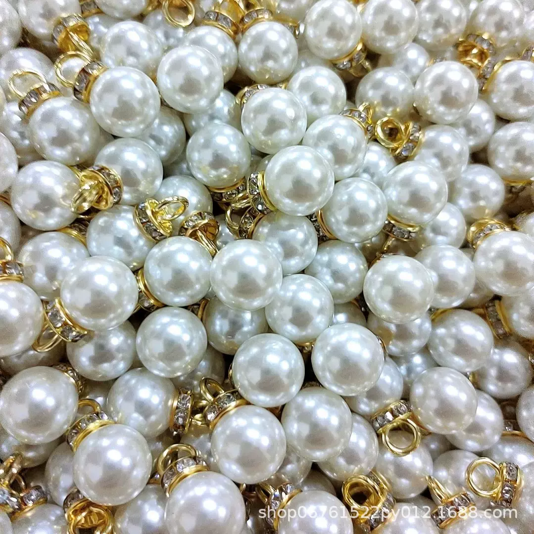 厂家批发ABS高亮珍珠吊坠喜糖礼袋仿珍珠DIY挂件毛衣旗袍鞋包装饰