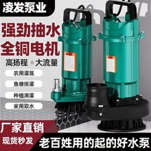 潜水泵农用灌溉上海220V抽水泵家用清水泵水泵抽水流量人民高扬程