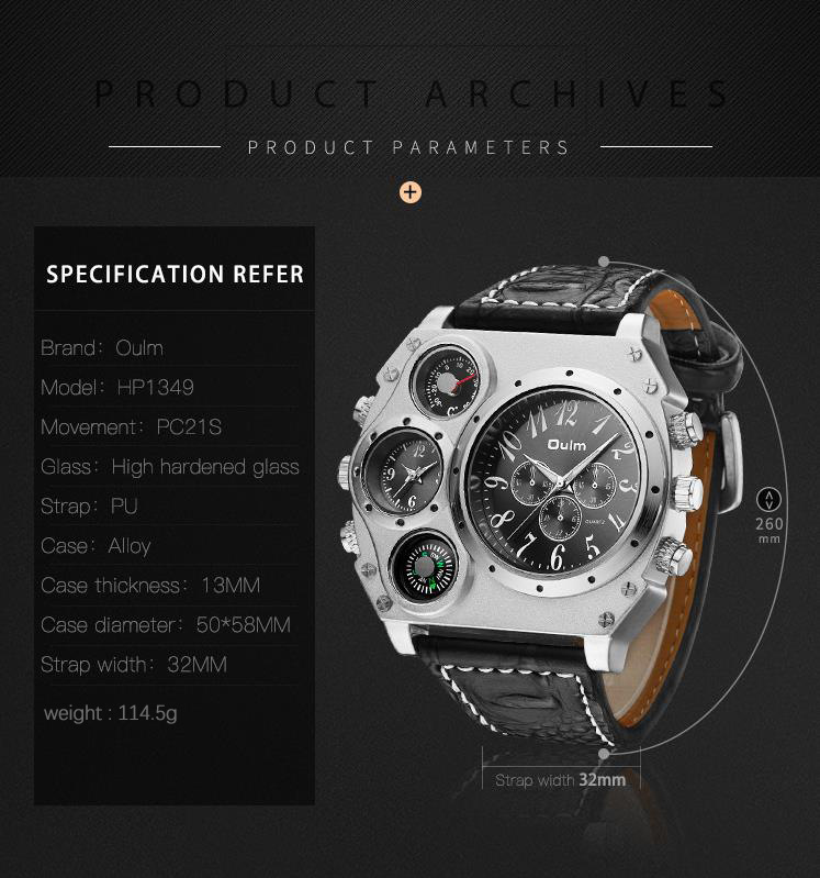150g Weight Retro Solid Color Buckle Quartz Watch Men's Watches