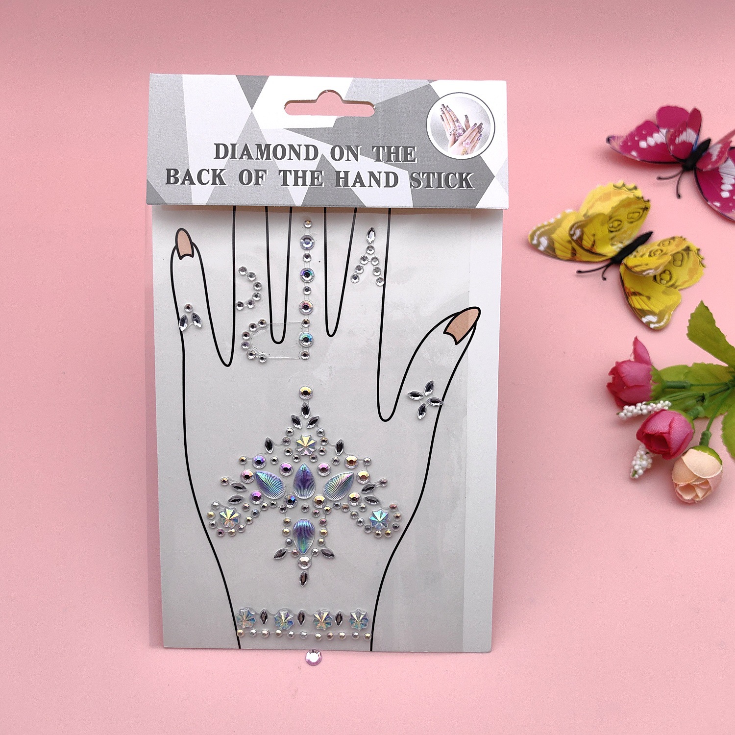 Nueva mano transfronteriza pegatinas decorativas acrílico música Festival Navidad joyería rhinestone manicura uñas pegatinas princesa