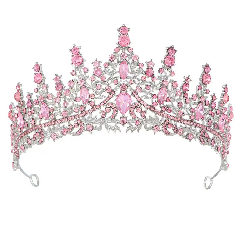 Diadema de Novia con Corona, Estilo Europeo y Americano, Accesorios para Vestido de Novia, Elegante, con Cristales, Accesorios para el Cabello, Venta al por Mayor image 24