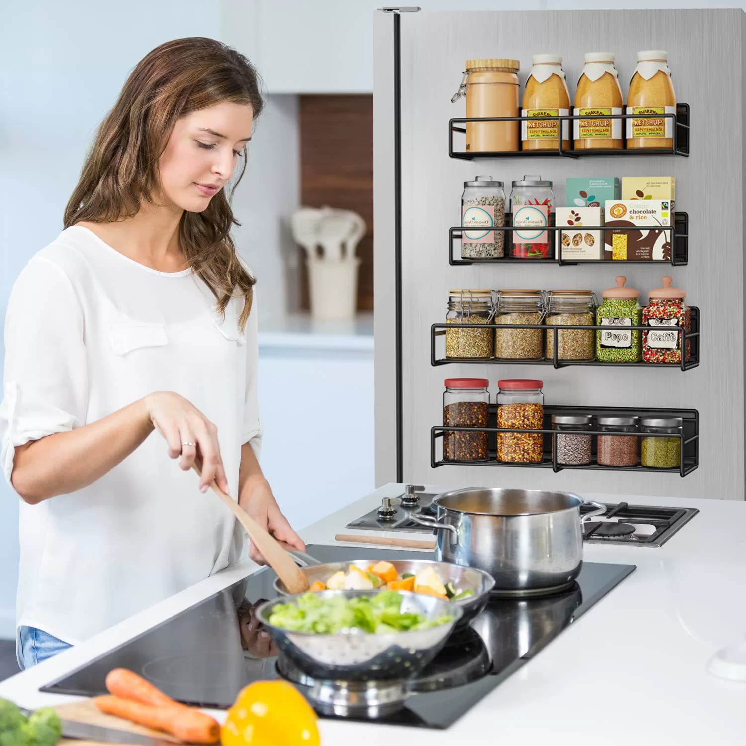 Magnetic Storage Rack Kitchen Spice from Yomiego