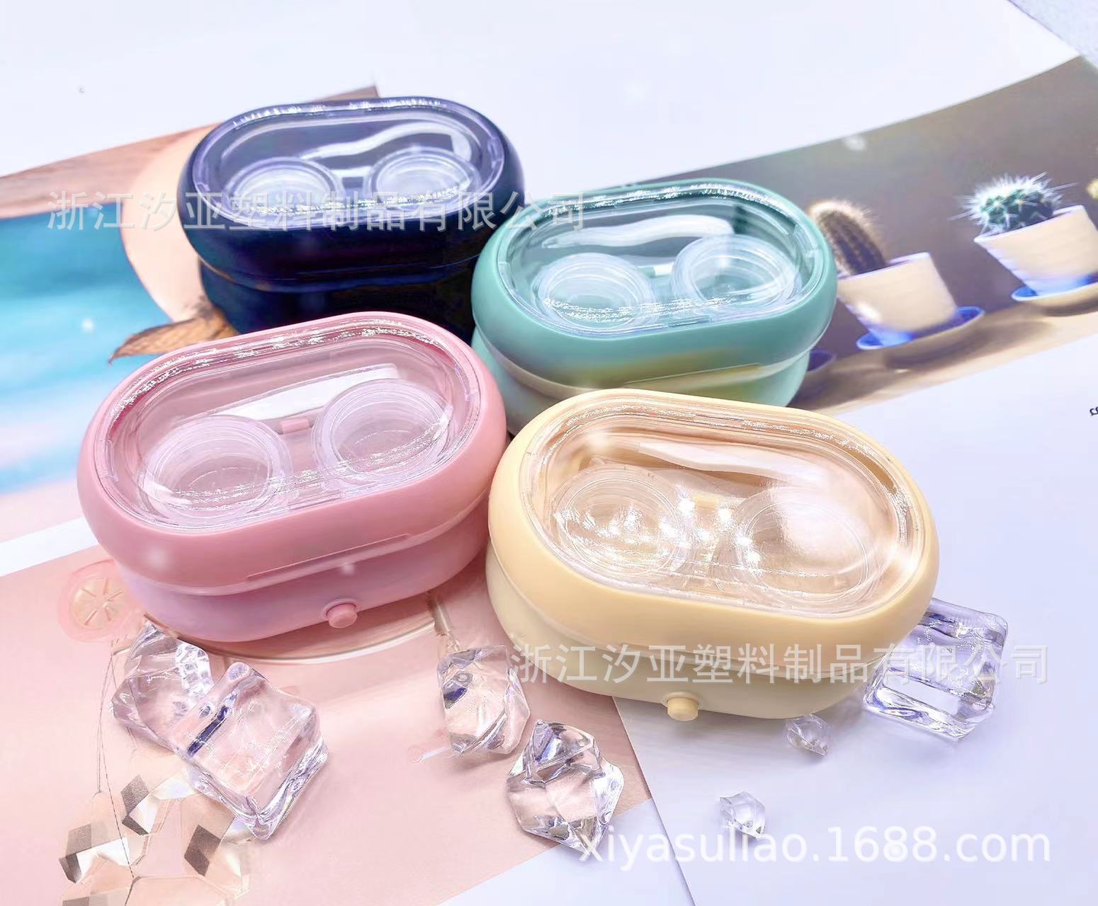 美瞳盒电动旋转隐形眼镜清洗器超声波自动清洗器XY-1008颜色可定