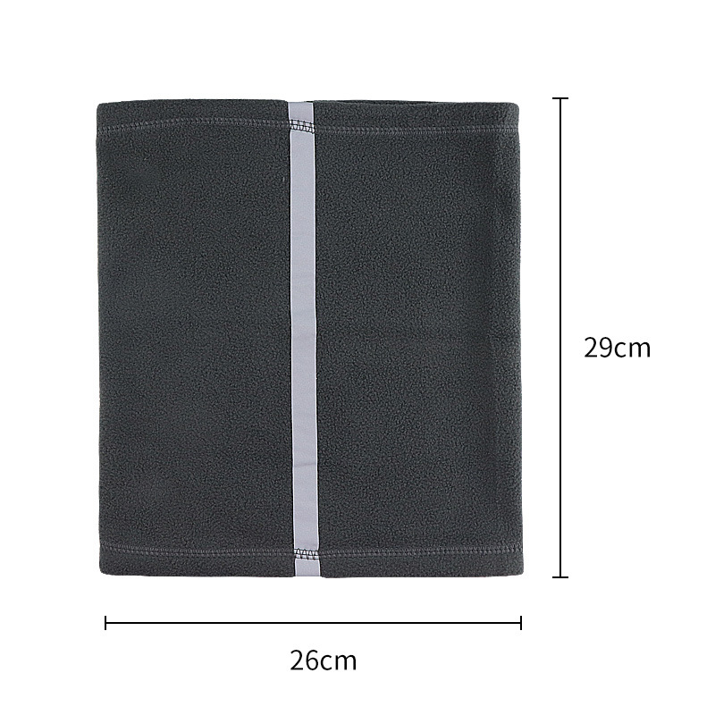 Invierno de terciopelo calentador al aire libre máscara de ciclismo nocturno esquí reflectante cuerda de tracción media cara cuello cubierta