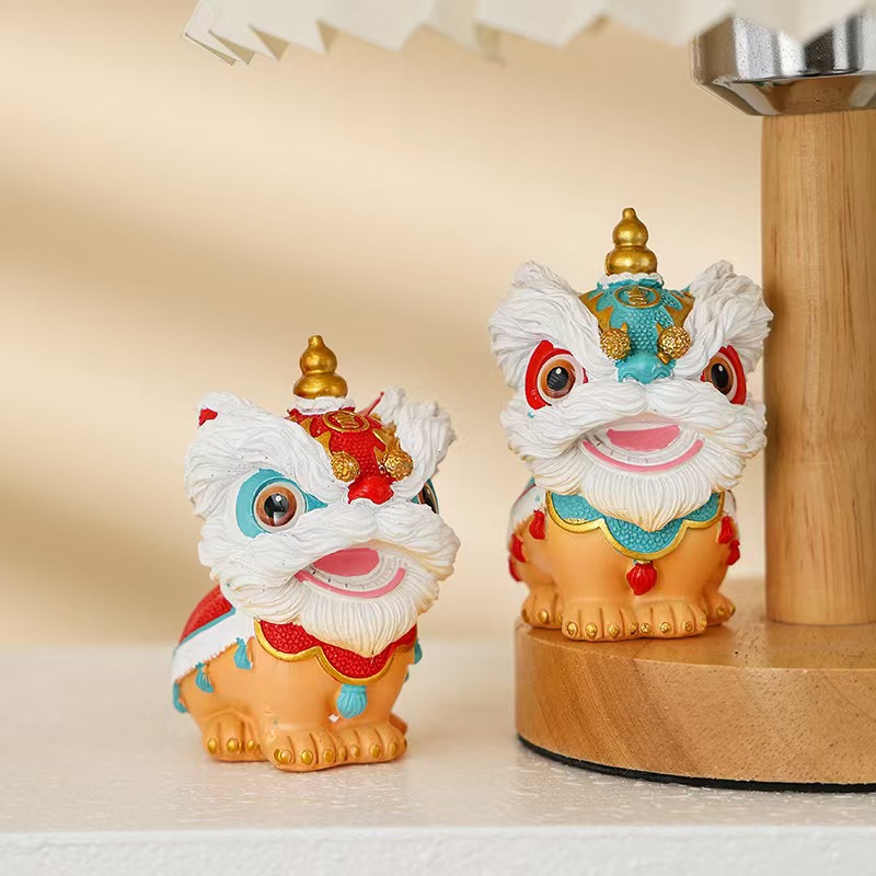 Guochao Xingshi 장식품, 차 장식품, 자동차 데스크탑 장식, 귀여운 홈 액세서리, 선물용 현관 장식품, 수제