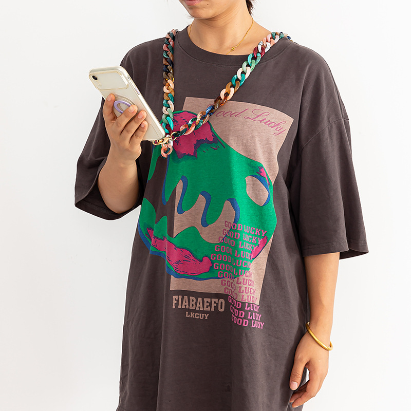 1 Piece Acrylic Color Block bag Mood Chain display picture 2