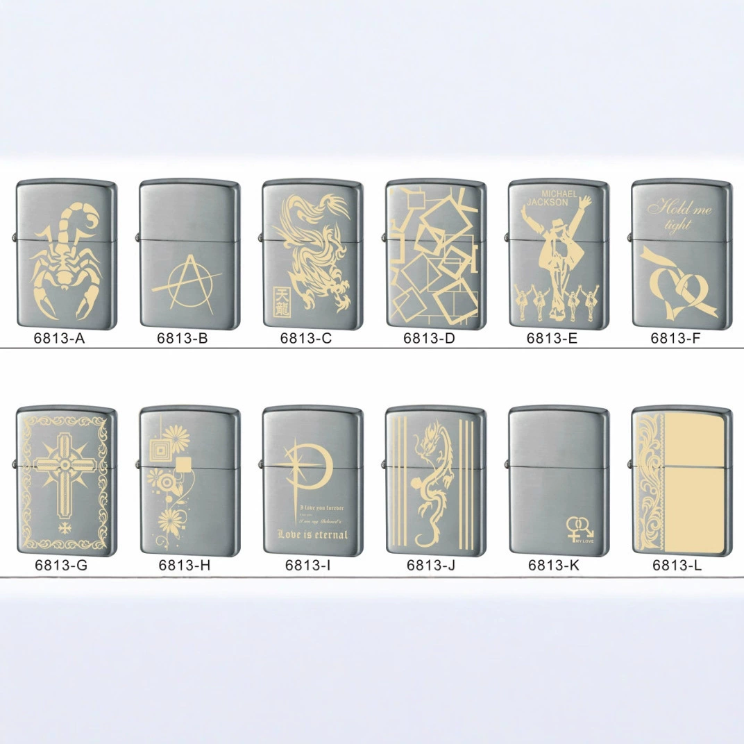 Наборы подарочных керосиновых зажигалок, комплект из трех предметов, включает 20 мл масла + дополнительный держатель для сигарет, камень для розжига, пустая коробка D10.