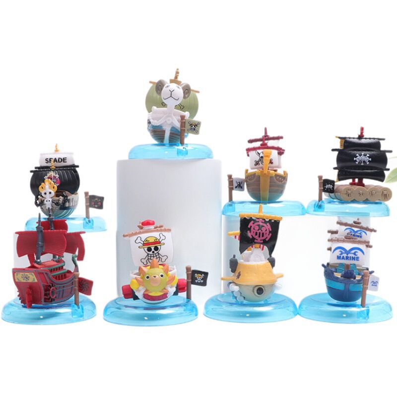 8 海賊アニメ海賊船サンメリー黒ひげおもちゃモデルガシャポン人形装飾品|undefined