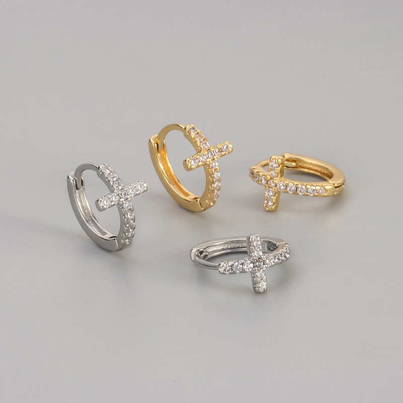 European and American Cross-Border Full Diamond Cross Ear Cuffs, Personalized Versatile Everyday Ear Hoops, Light Luxury Elegant Ear Jewelry for Women European and American Cross-Border Full Diamond Cross Ear Cuffs, Personalized Versatile Everyday Ear Hoops, Light Luxury Elegant Ear Jewelry for Women