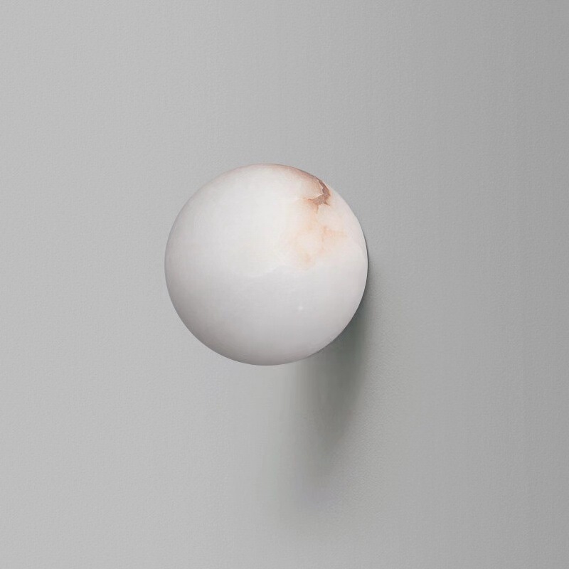 Spanish Snowflake Marble Decorative Wall Lamp Simple Modern Tv Background Wall Bedroom Bedside Light Luxury Ball Lamp