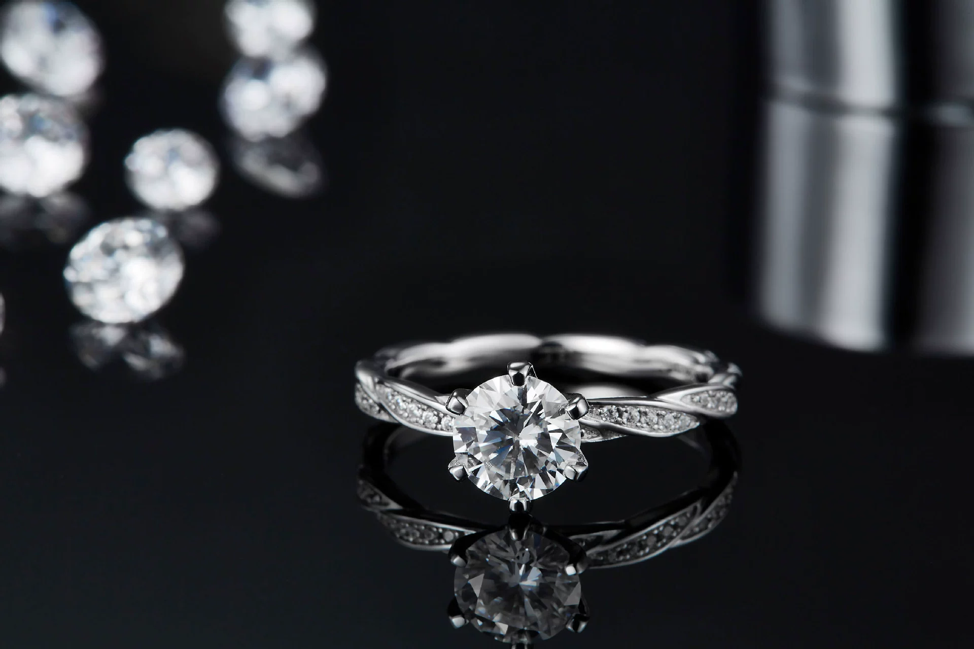 华莎珠宝 Ring with stone, classic accessory for St. Valentine's Day, 1 carat