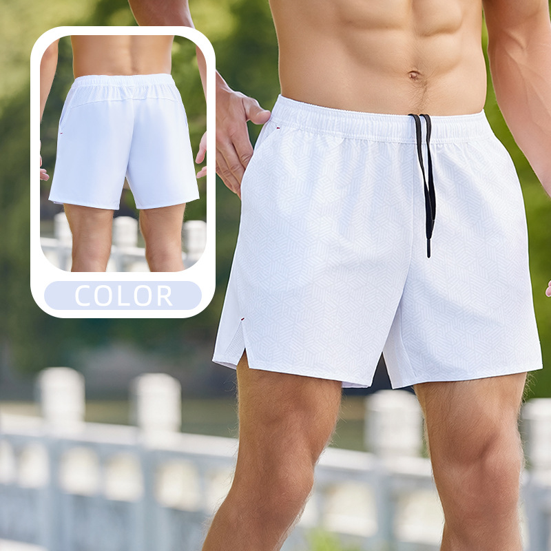 Verano nuevos pantalones cortos casuales de talla grande para hombres transfronterizos costura pantalones cortos transpirables de secado rápido pantalones cortos de fitness para correr al aire libre image 10
