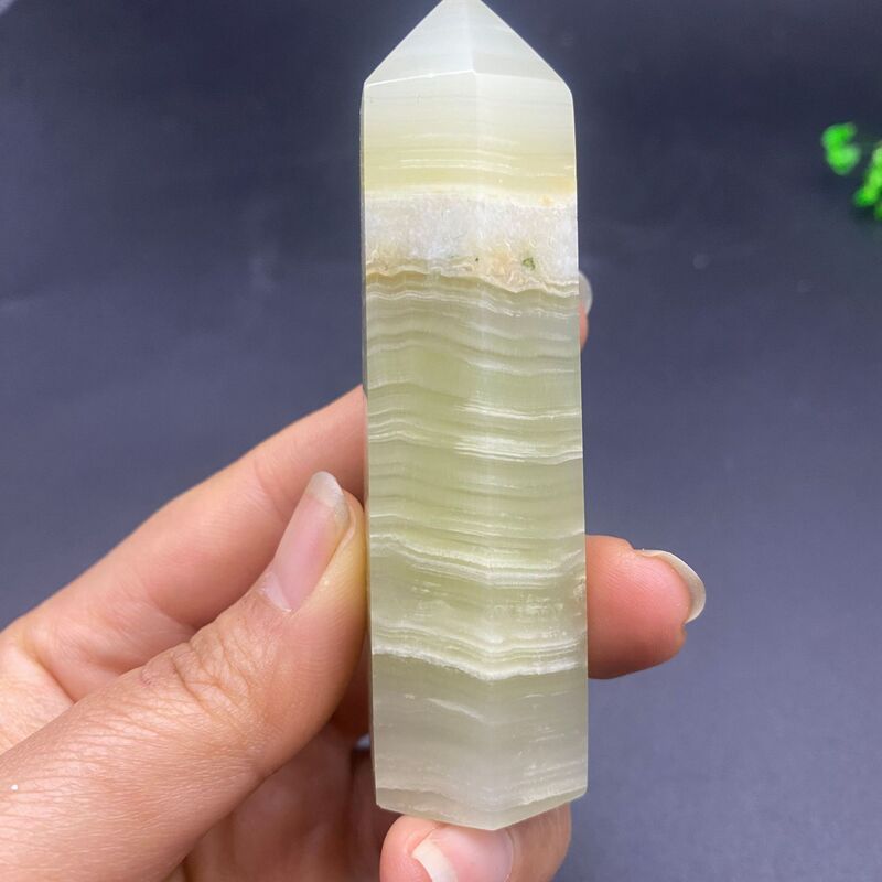 天然阿富汗玉柱子小摆件水晶雕刻件桌面摆件手工雕刻件装饰 买一送一 图 5