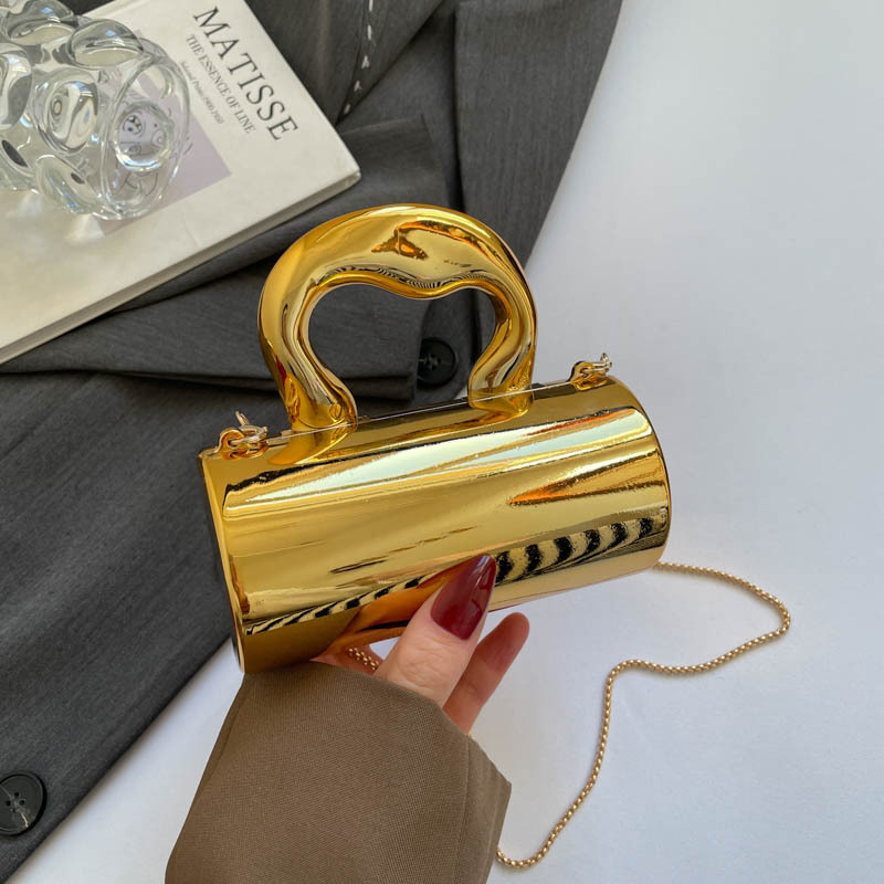 Elegante borsa a tracolla in acrilico per donna a cilindro_voghion.com