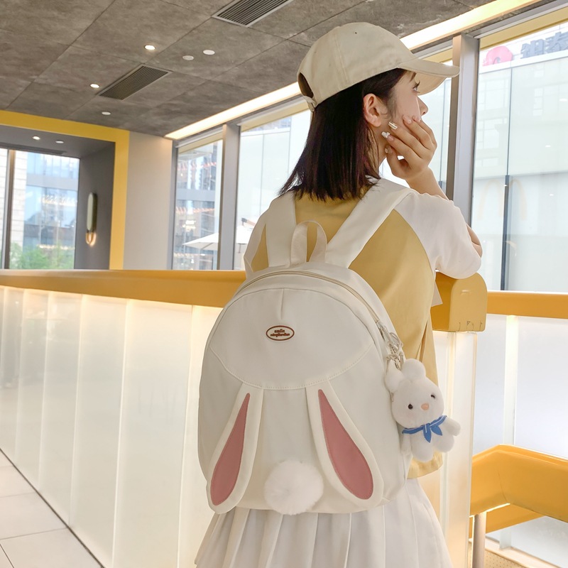 Cute conejo mochila japonesa caricatura dulce 2024 comercio exterior transfronterizo nueva mochila de gran capacidad