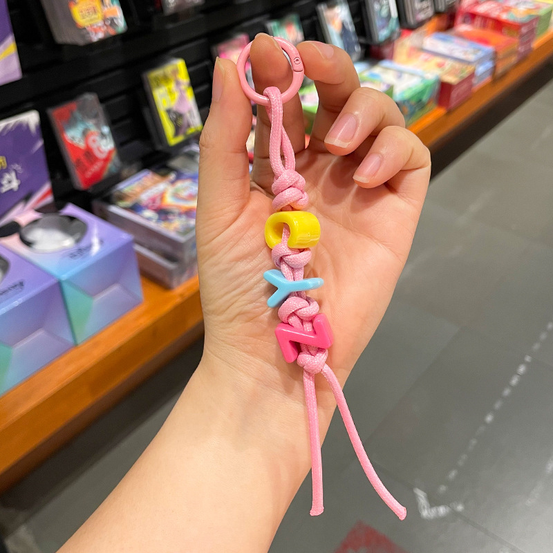 创意MIU多巴胺编织字母挂绳背包挂饰品diy配件韩版女生ins风挂饰|undefined
