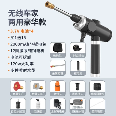 pressure water gun lithium battery – Portable car washer - wireless-car-home-dual-use-luxury-suit