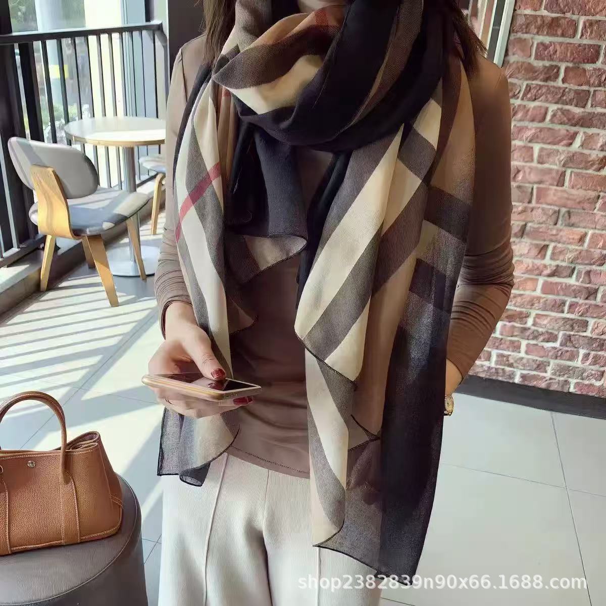 2026 New Fashion Pattern Printed Cotton-Linen Scarf, Mid-Length Warm Neck Warmer, Spring and Autumn Fashionable Outer Shawl