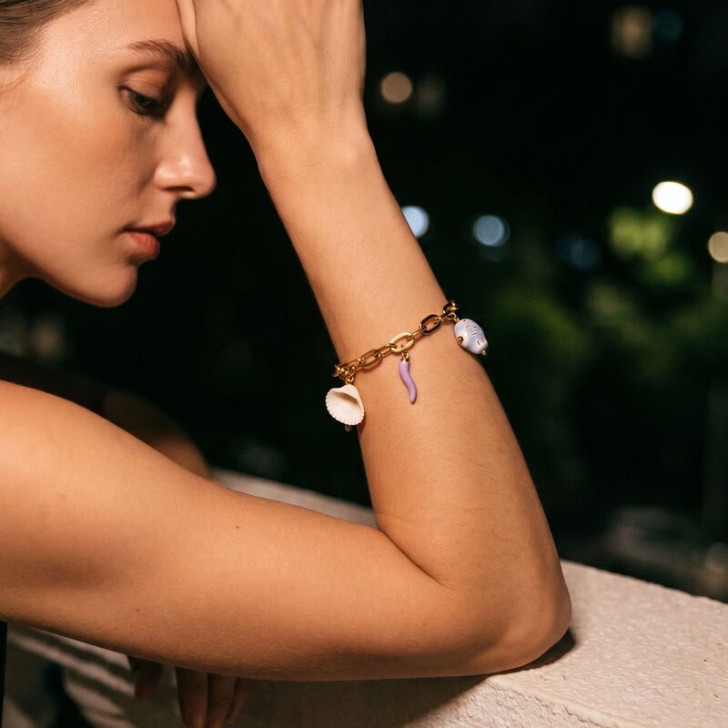 European and American Style Gold Stainless Steel Bracelet Evil Eye Star Water Drop Light Luxury Fashion Non-Fading Women's Bracelet European and American Style Gold Stainless Steel Bracelet Evil Eye Star Water Drop Light Luxury Fashion Non-Fading Women's Bracelet