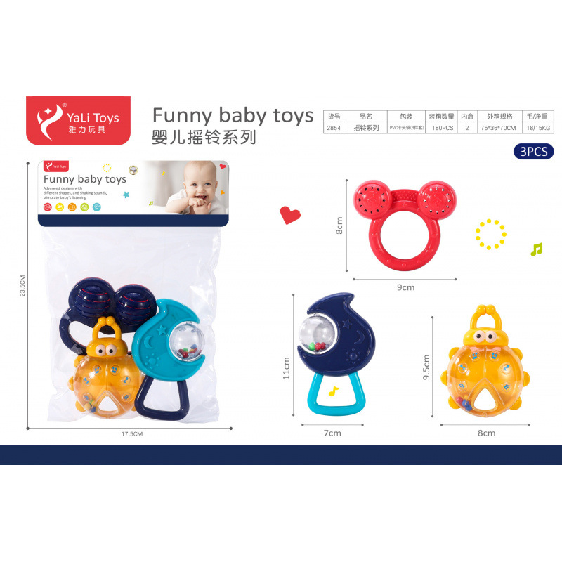 Sonajero Infantil de Animales de Dibujos Animados de Plástico Giratorio, Con Sonido para Bebés