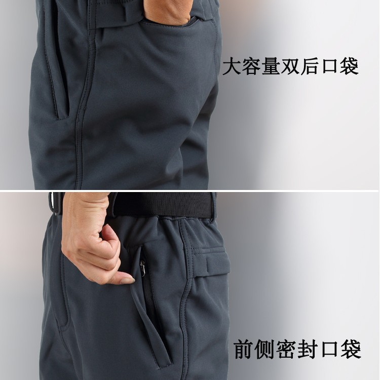 Pantalones tácticos de piel de tiburón, pantalones de trabajo para hombres, pantalones delgados, pantalones militares, pantalones calientes, gruesos y resistentes al desgaste.