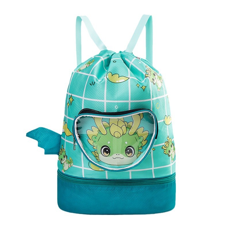 Nueva bolsa de natación separada seca y húmeda para niños, mochila para niños y niñas, traje de baño ligero, bolsa de almacenamiento de ropa sucia, playa impermeable