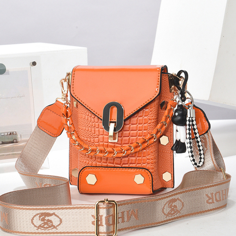 Minibag de piel brillante nueva moda universal cocodrilo atmósfera bolsos de madre de moda bolsos de hombro