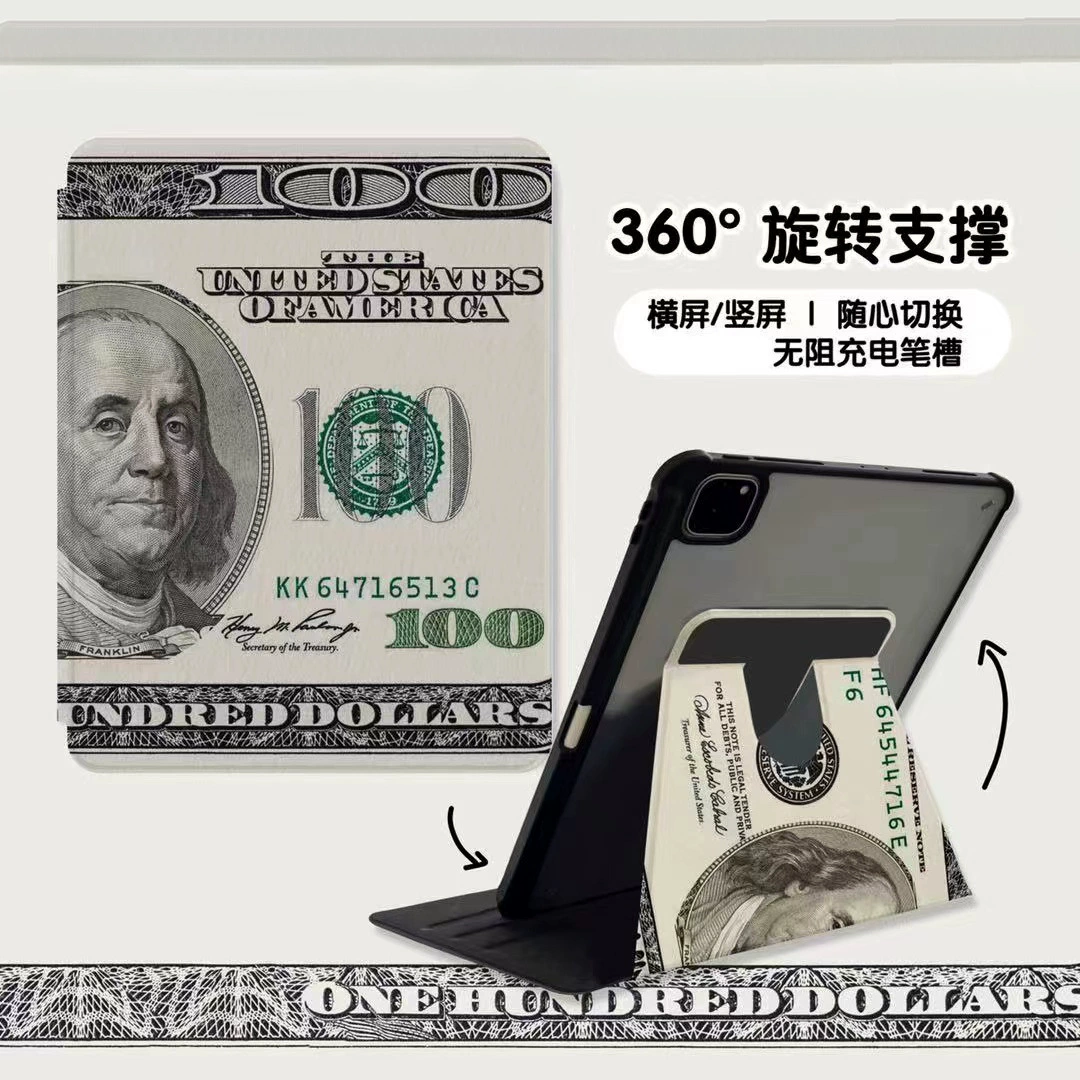 Подходящий для iPad Air5 плоская оболочка 2024Pro поворотная мини6 магнитное всасывание 12.9-дюймовый флип-кейс