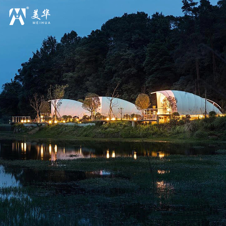 Forma creativa tienda en forma de carpa Concha Caterpillar espacio calabaza Vela cama y desayuno especial tienda del hotel