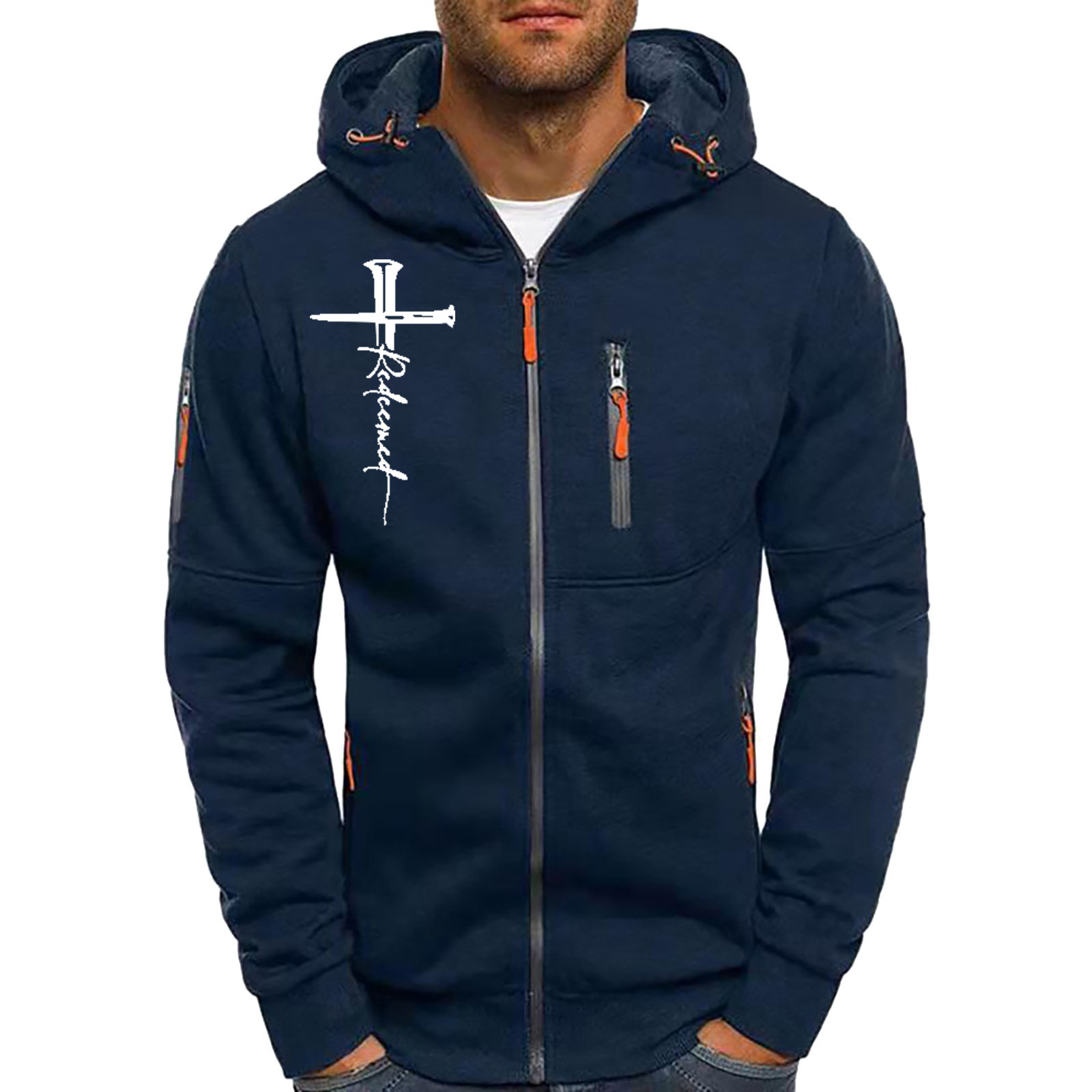 (Cross-border trading), sports casual sweatshirt for gym, cardigan, hoody, jacquard pattern 5