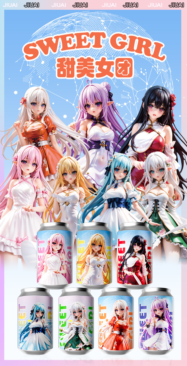 Jiuai Colorful Cup Girl Manual Masturbator, TPE Male Stroker, Handheld Adult Toy — detail image 17