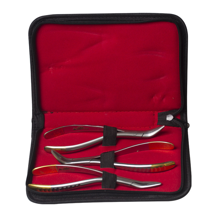 Material dental Alicates de extracción de dientes Alicates de raíz residual Alicates de raíz residual mandibular superior y mandibular Juego de herramientas de abrazadera superior e inferior