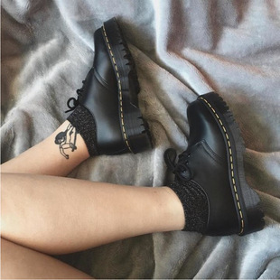 Cross-border New Women's Shoes 1461 Thick-soled Martin Boots Low 3-hole Casual Shoes Genuine Leather European and American Car Stitching