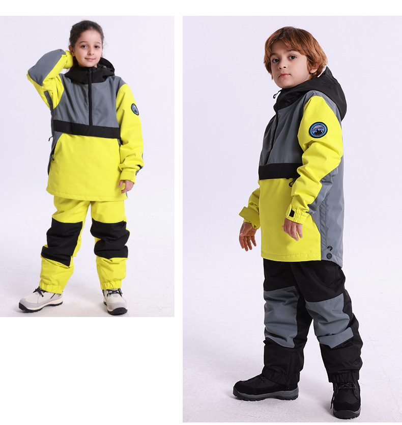 Neuer Winter-Kinder-Skianzug für Männer, winddicht, wasserdicht, warm, Schneeanzug, Outdoor-Snowboardanzug für Mädchen_voghion.com