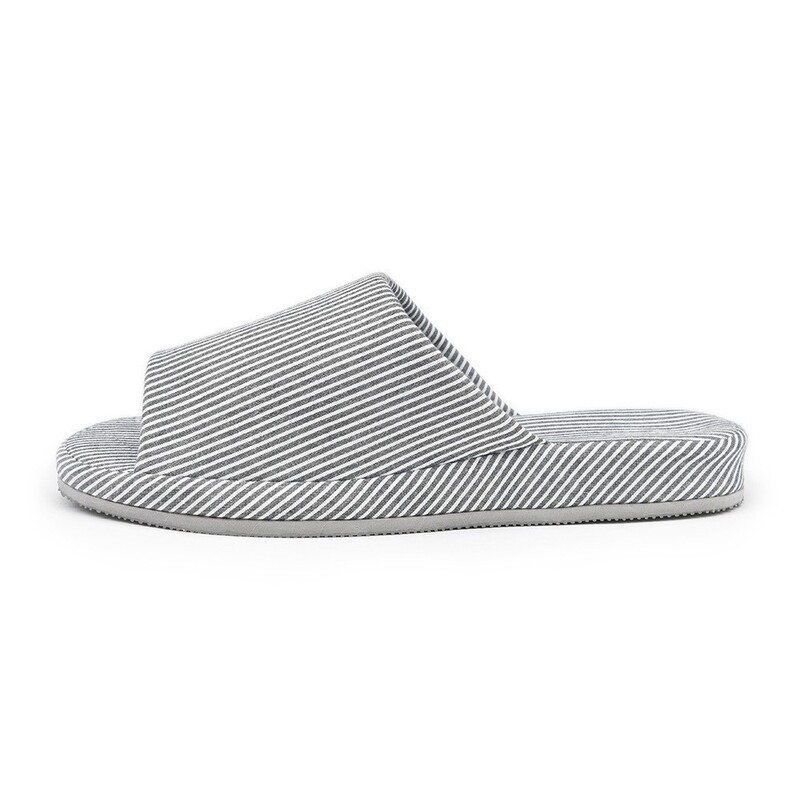 Unprinted Slippers for Men and Women, Home Slippers, Indoor Non-Slip Home Slippers, Thick-Soled Non-Slip Slippers, Striped Silent Slippers, Summer