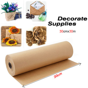 Amazon Hot Roll Brown Kraft Paper Roll Crafts Art Gift Packaging Wrapping Decorative Paper