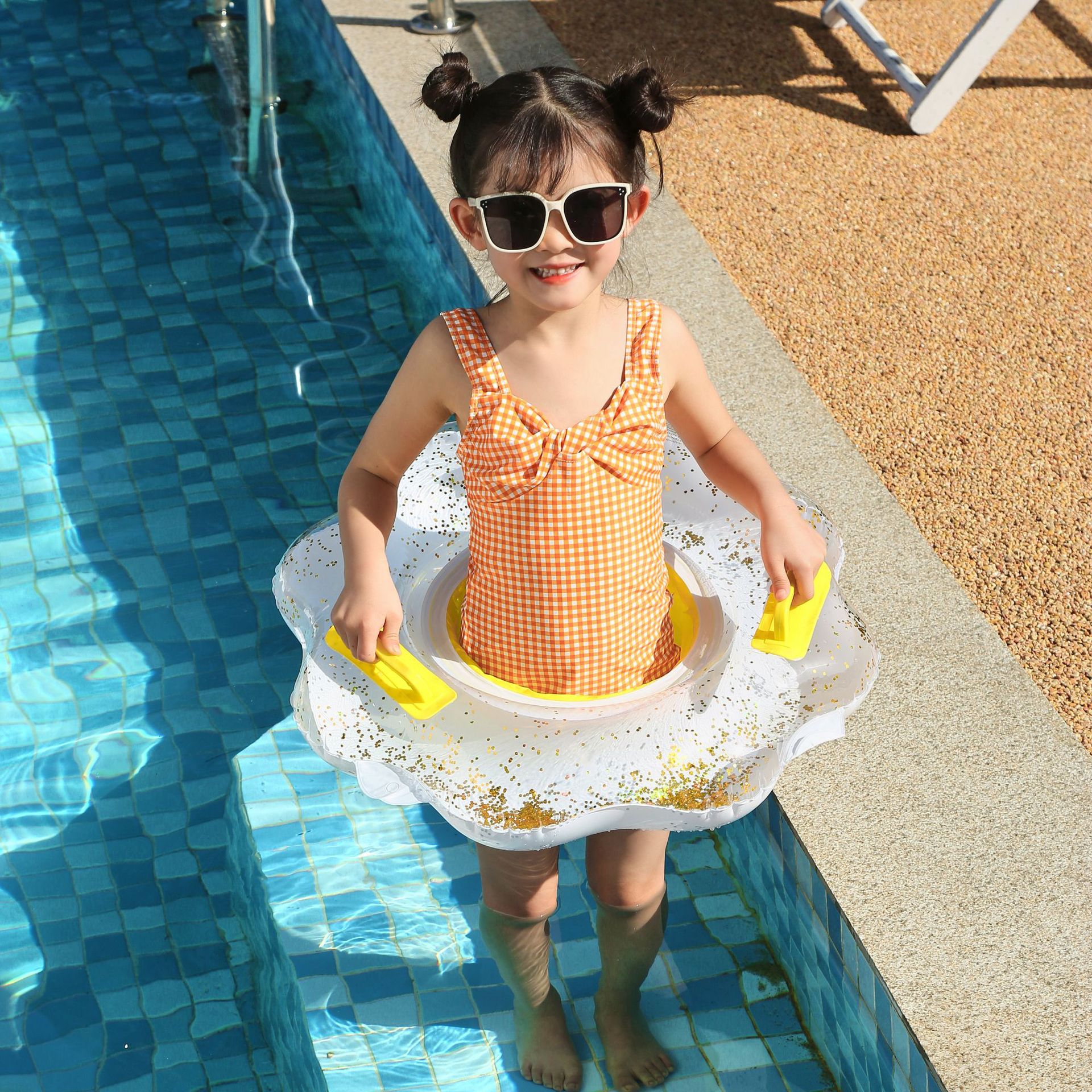 Cute Beach Heart Shape Bow Knot PVC Swim Ring Swimming Accessories 1 Piece display picture 12