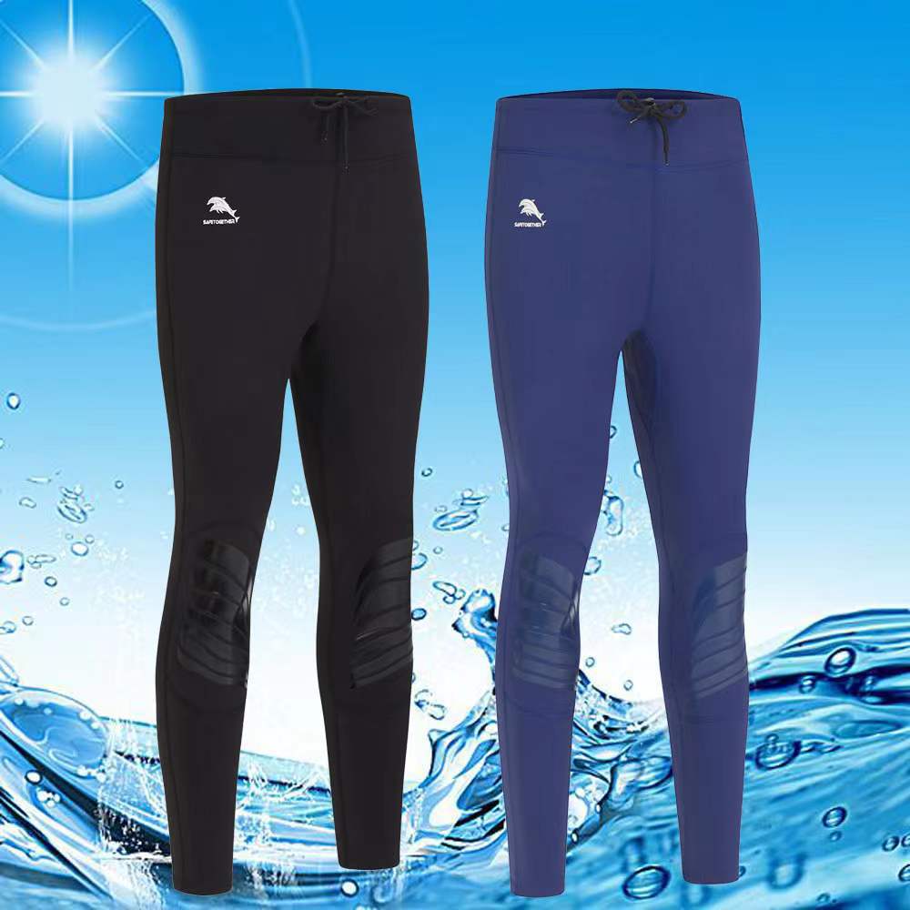 Men's 2.0mm Thermal Diving Pants, Men's Split Snorkeling Pants, Sailing Surfing Winter Swimming Pants R017, Cold-Proof Freediving