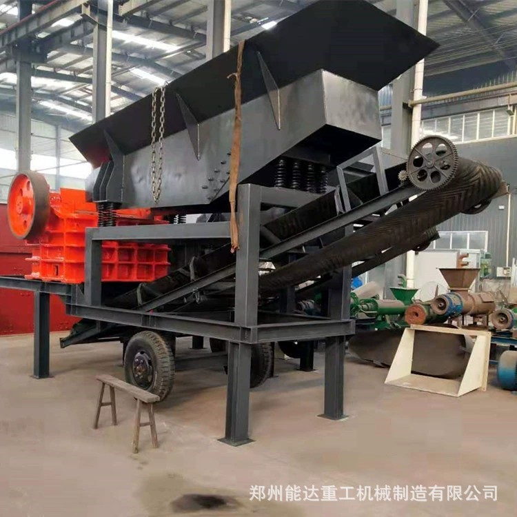 青石鹅卵石颚式破碎机花岗岩石灰石破石粉碎机移动鄂破碎机移动车