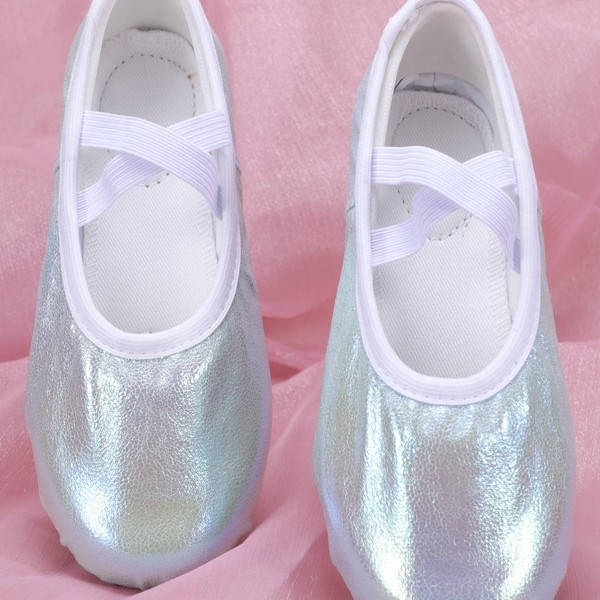 Children's Dance Girl Sequin Princess Soft Sole Glowing Practice Cat Claw Performance Dance Chinese Ballet Shoes Satin